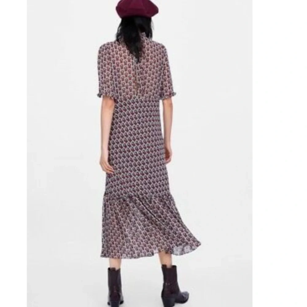 Zara heart print midi dress Sm